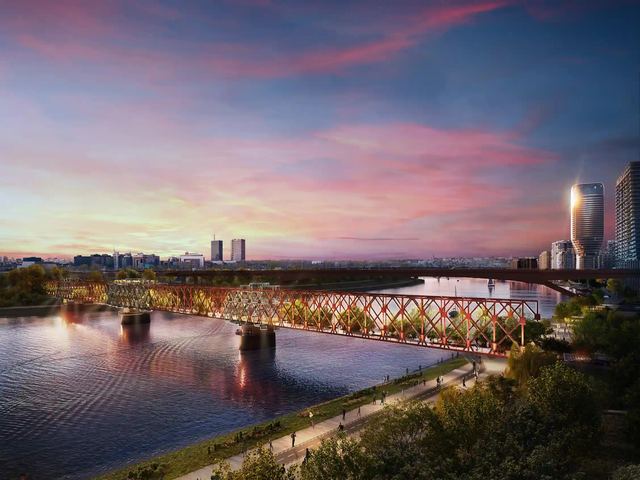 Artist’s impression of the Old Railway Bridge reborn as a lit pedestrian and cycle crossing over the Sava